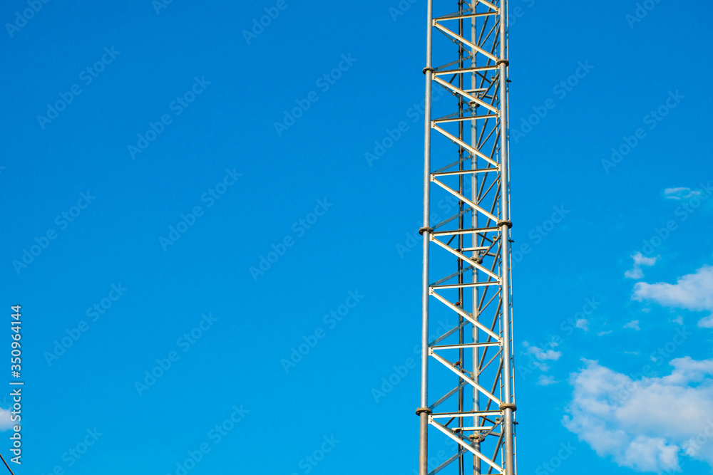 Telecommunication tower of 4G and 5G cellular. Antenna transmission communication. Cell phone signal base station. Telecommunication tower of 4G and 5G cellular. Antenna transmission communication. Cell phone signal base station.