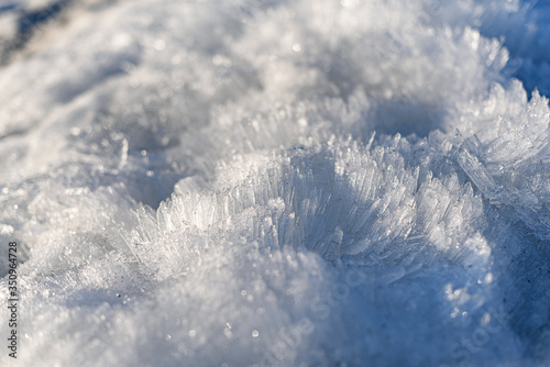 blue crystals of sea ice