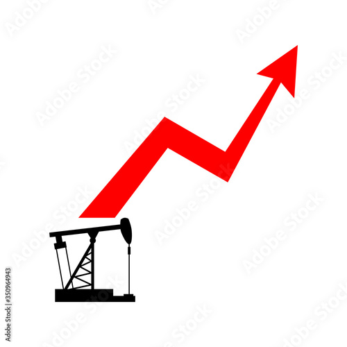 Chart for growth prices for oil and petroleum products. Oil growing graph