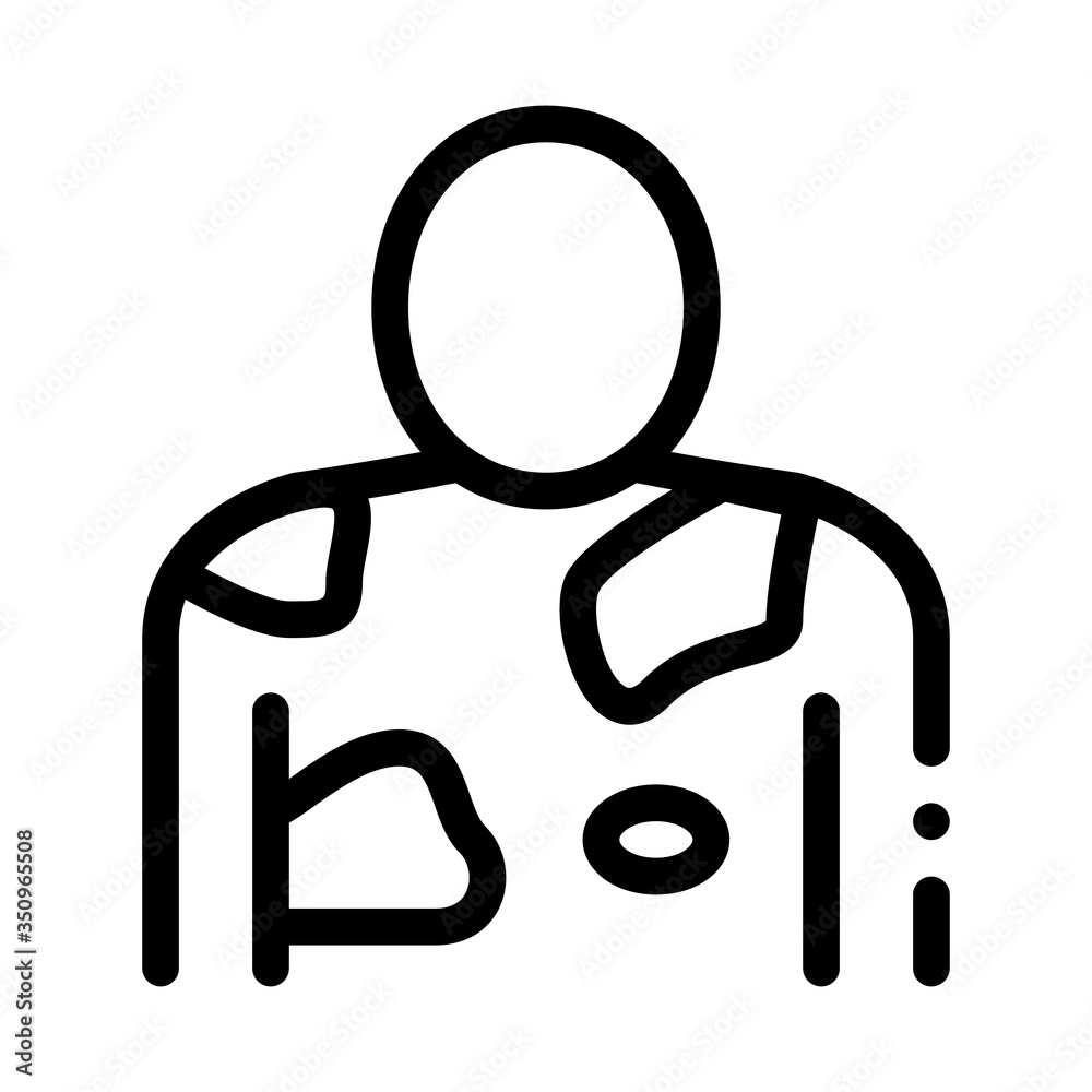 vitiligo problem icon vector. vitiligo problem sign. isolated contour symbol illustration vitiligo problem icon vector. vitiligo problem sign. isolated contour symbol illustration
