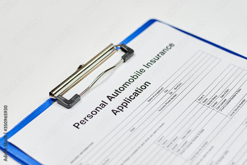 Personal Automobile Insurance Application Personal Automobile Insurance Application