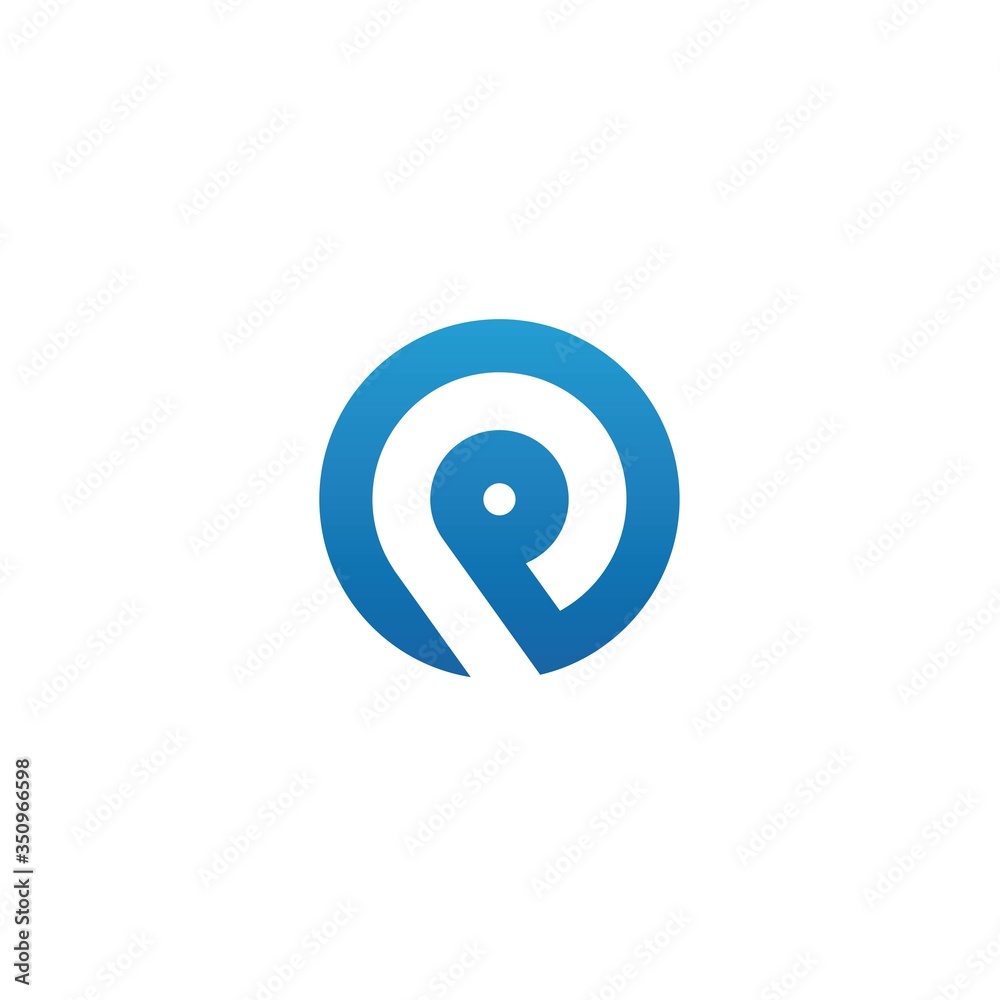 p letter with location logo design template p letter with location logo design template