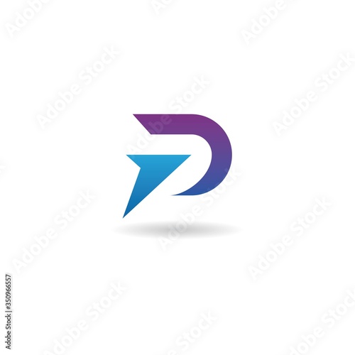p letter with simple logo design template