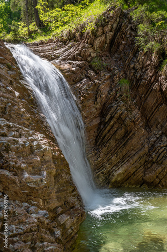 one of four waterfall in the Schleifm  hlenklamm near Unterammergau  a small town in Bavaria near the bavarian alps. 