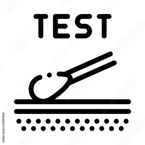 skin dermatitis test icon vector. skin dermatitis test sign. isolated contour symbol illustration