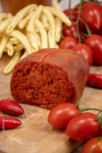 Quadro su tela Calabrian nduja salumi