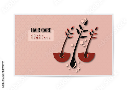 Creative isolated hair follicle icon. Vector logo hair diagnostic center. The concept of a beauty salon, clinic of help, split ends, hair loss, hair health, shampoo, hairline. Vector