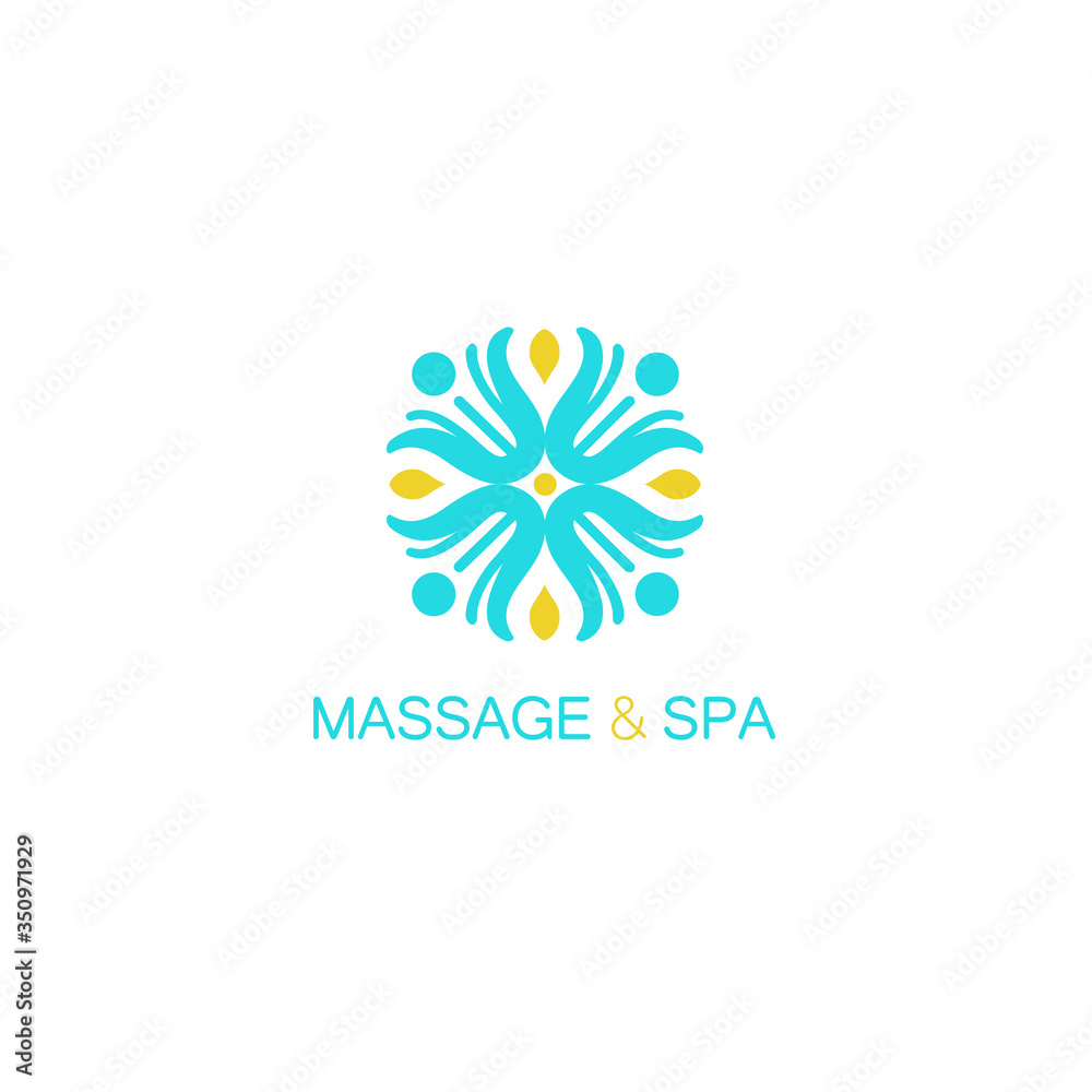 Vector logo design template and abstract floral emblem in flat linear style - emblem for fashion, beauty and jewelry industry, Vector logo design template and abstract floral emblem in flat linear style - emblem for fashion, beauty and jewelry industry,