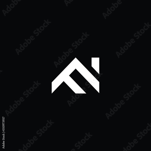 Obraz na płótnie Letter F in vector for Real Estate , Property and Construction Logo design for business corporate sign. Minimal logo design template on white background. w salonie