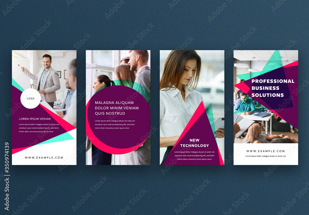 Social Media Story Layouts With Geometric Shapes Stock Template Adobe Social Media Story Layouts With Geometric Shapes Stock Template Adobe