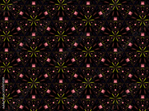 Abstract advertising background, pink, black gradient stars, geometric modern pattern