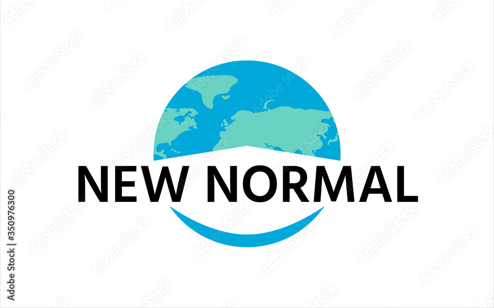 World map wearing mask isolate on white background