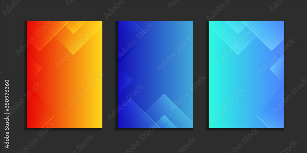 set of dynamic gradient background, abstract creative shape digital background, modern landing page concept vector.