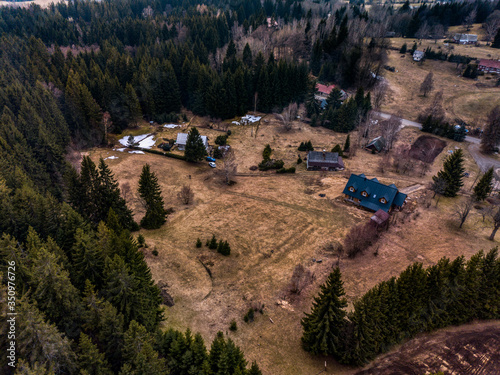 View from above on Horni Maxov in Czech republic photo