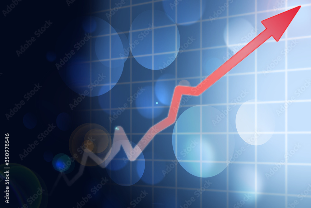 Obraz premium Arrow graph going up