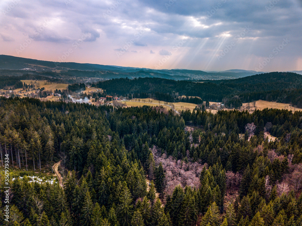 Fototapeta premium View from above on Horni Maxov in Czech republic
