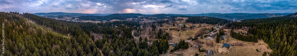 Obraz premium View from above on Horni Maxov in Czech republic