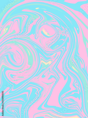 Abstract neon background. Holographic pattern in bright colors. Hand drawn illustration. Line art in a trendy style. Logo, social media Highlight Cover, icon. 