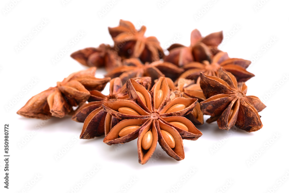 star anise isolated on white background star anise isolated on white background