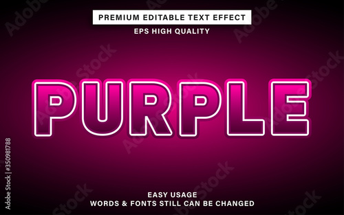 text effect - purple