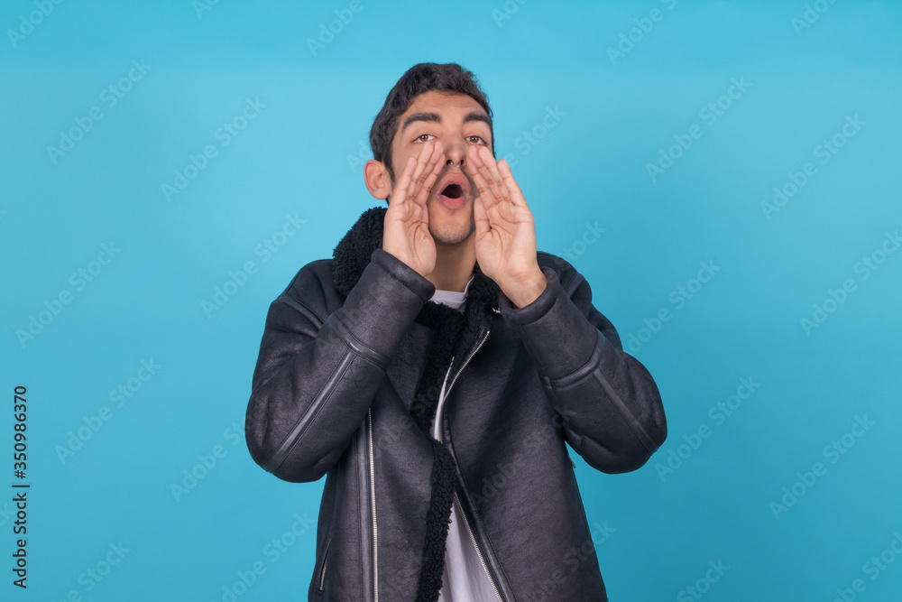 fashionable young man isolated on color background fashionable young man isolated on color background
