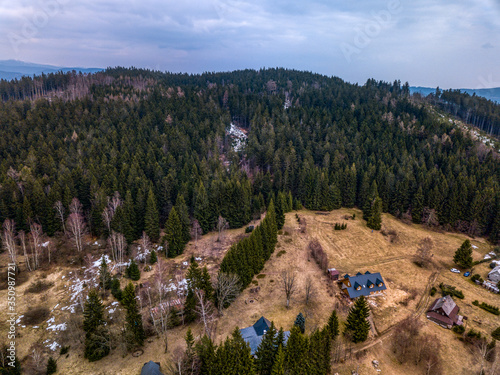 View from above on Horni Maxov in Czech republic photo