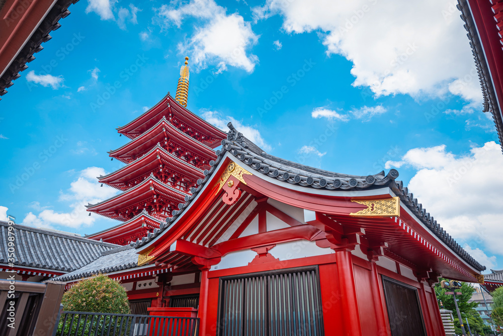 Sensoji is an ancient Buddhist temple at daytime in Asakusa, Tokyo, Japan. Sensoji is an ancient Buddhist temple at daytime in Asakusa, Tokyo, Japan.
