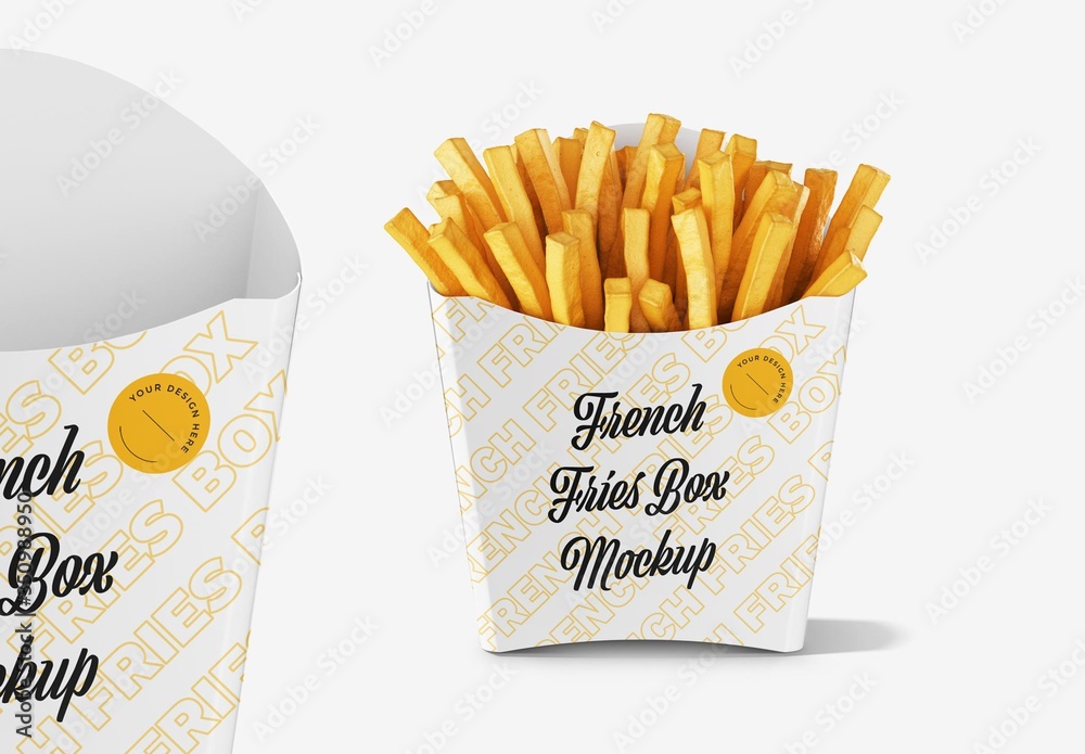 Kraft Paper Large Size French Fries Packaging Mockup - Front View - Free  Download Images High Quality PNG, JPG in 2023