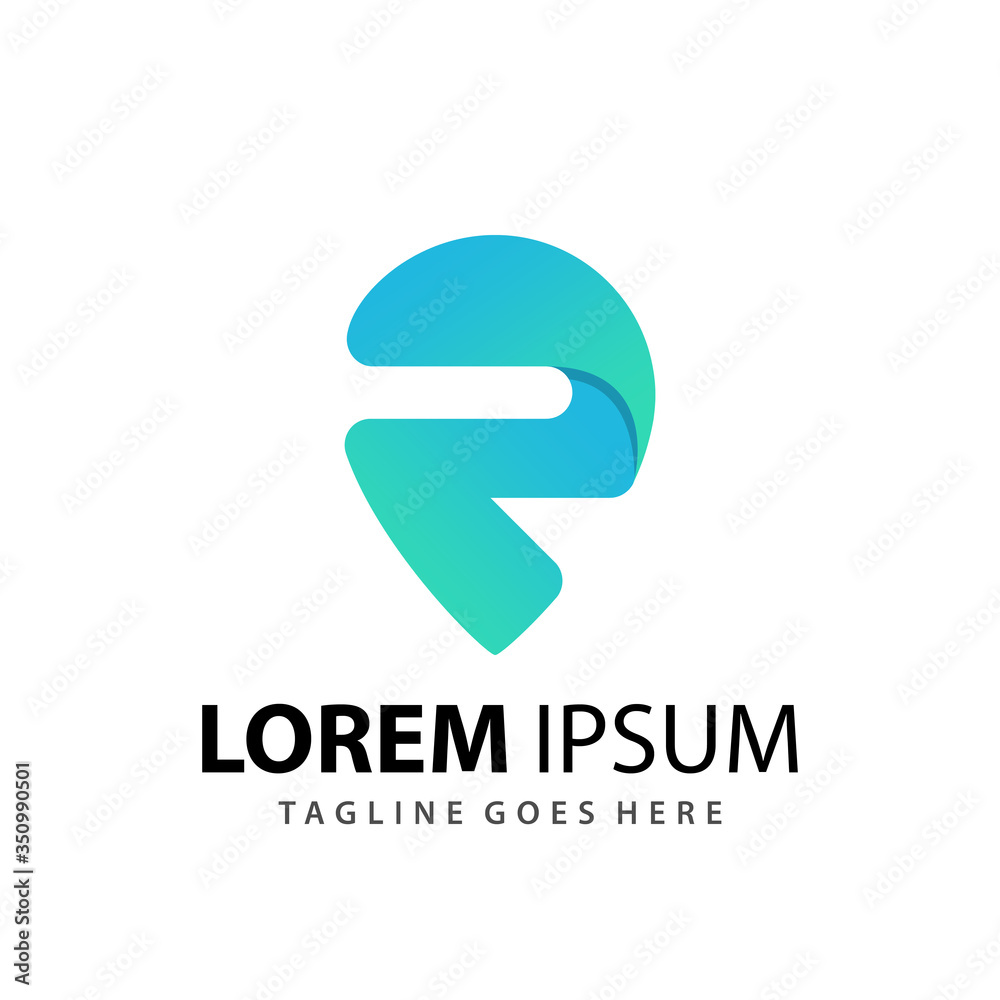 Awesome Letter P Mark Pointer Modern Logo Design Template Vector Premium Awesome Letter P Mark Pointer Modern Logo Design Template Vector Premium