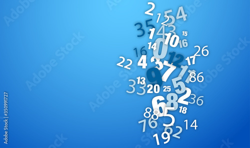  numeri, ammucchiati, confusione, gruppo	