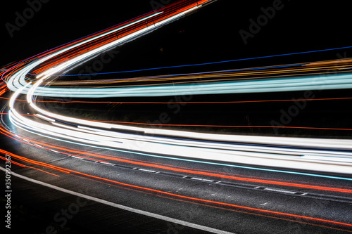 lights of cars with night © Krzysztof Bubel