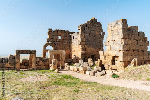 Zerzevan Castle, an ancient fortification from the period of Eastern Roman Empire located on the route between Diyarbakir and Mardin in todays Turkey.