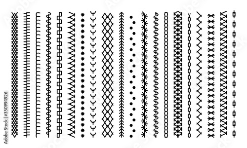Collection stitch patterns. photo