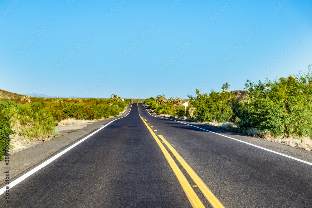 empty road in scenic sunset