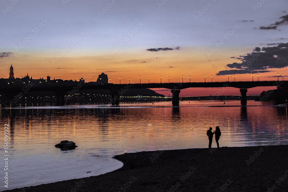 Fototapeta premium sunset on the beach