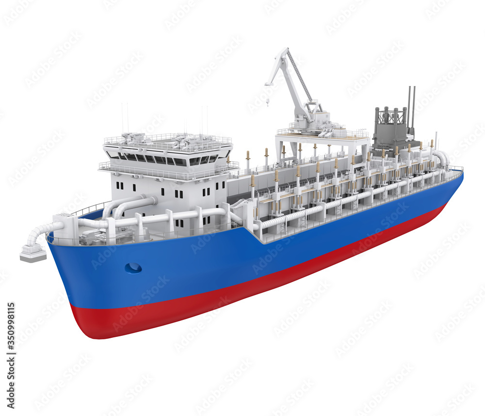 Fototapeta premium Freight Ship Isolated