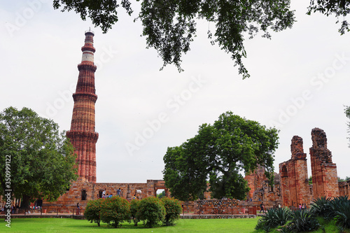 Qutub Minar Tower in New Delhi, India photo