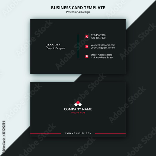 Modern business card design template