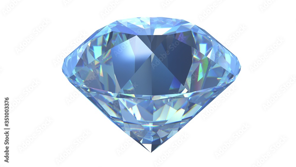Diamond isolated on white background. 3D-rendering. Diamond isolated on white background. 3D-rendering.