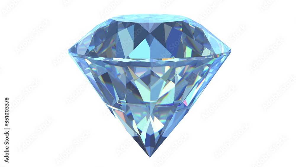 Diamond isolated on white background. 3D-rendering. Diamond isolated on white background. 3D-rendering.