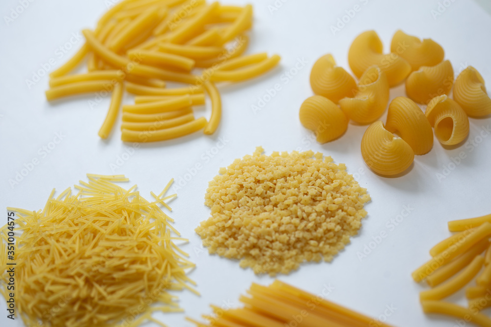 pasta on a white background pasta on a white background