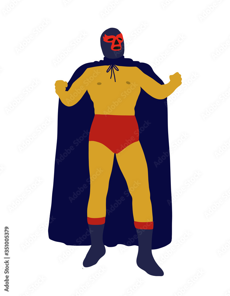 luchador mexican wrestler doodle icon, vector illustration luchador mexican wrestler doodle icon, vector illustration