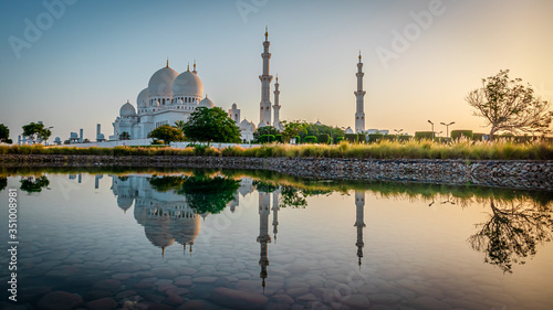Sheikh Zayed Grand Mosque in Abu Dhabi United Arab Emirates 