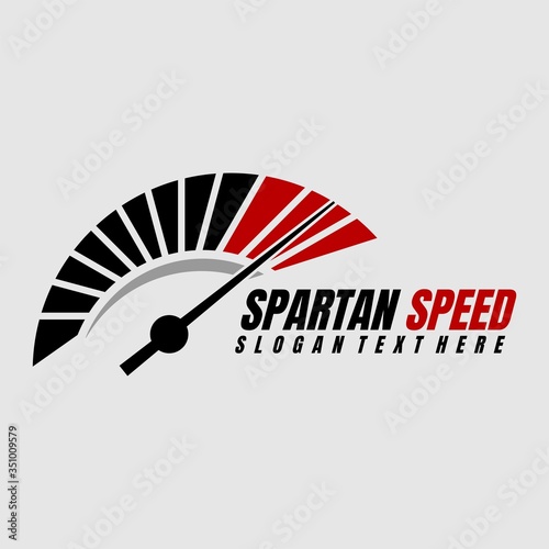 spartan speed logo design vector