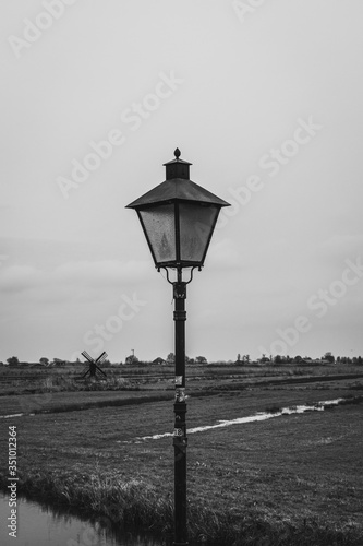 street lamp in winter