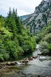 Treska river in the western part of North Macedonia, a right tributary to Vardar, just below Matka Canyon and Dam -well known for kayak competitions