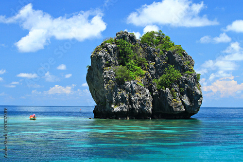 Koh langka Jew Island in mu koh chumphon National Park & marine reserves islands. Chumphon, Thailand  photo