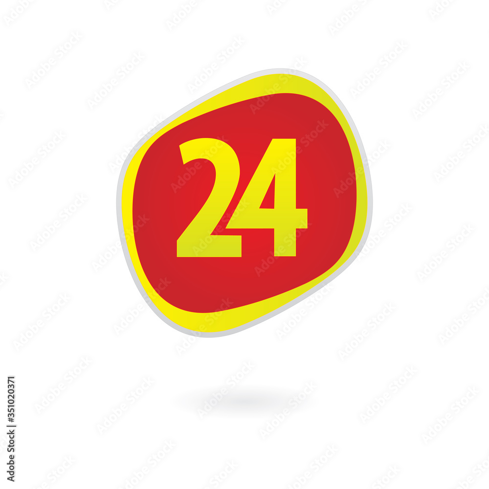 24. Around the clock support symbol. Day and night assistance concept icon. 24. Around the clock support symbol. Day and night assistance concept icon.