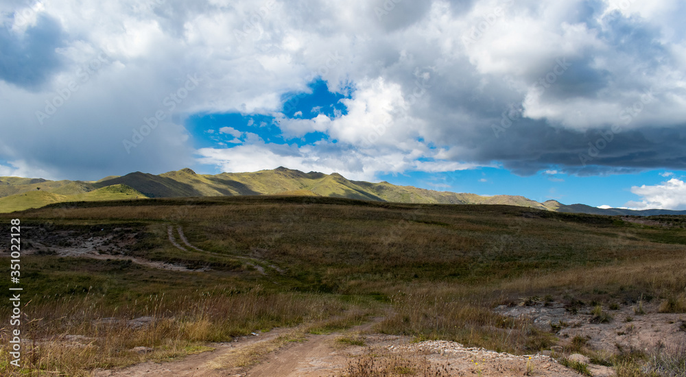 Mountainous landscape in the heights of Cusco, Peru in summer season Mountainous landscape in the heights of Cusco, Peru in summer season