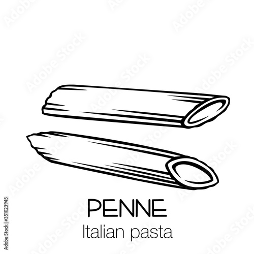 Penne pasta outline icon